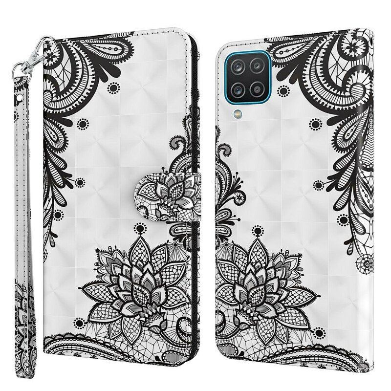 Etui Folio do Samsung Galaxy M12 / A12 Szykowna Koronka