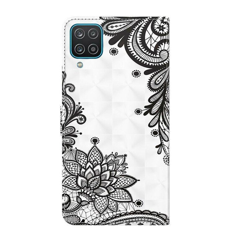 Etui Folio do Samsung Galaxy M12 / A12 Szykowna Koronka