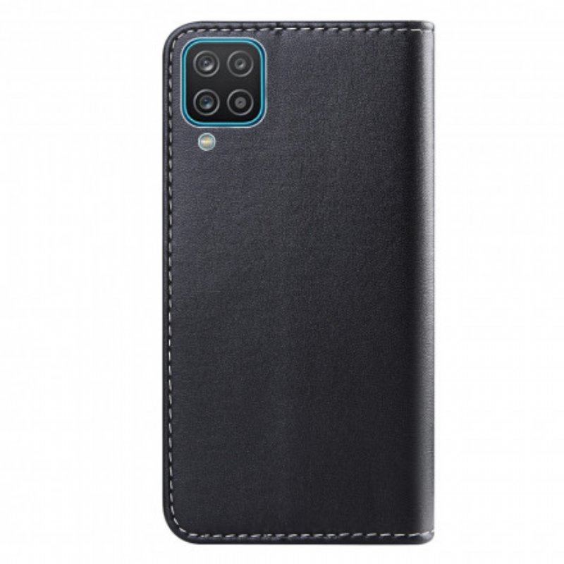 Etui Folio do Samsung Galaxy M12 / A12 Trójkolorowy Efekt Skóry