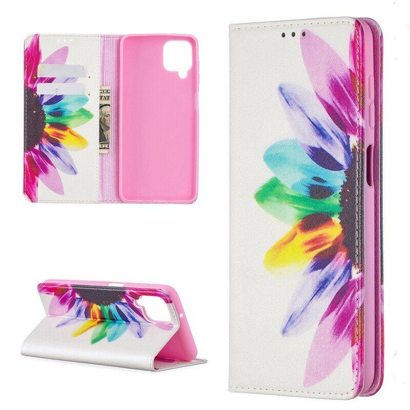 Etui Na Telefon do Samsung Galaxy M12 / A12 Etui Folio Akwarela Kwiat