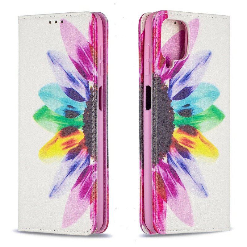 Etui Na Telefon do Samsung Galaxy M12 / A12 Etui Folio Akwarela Kwiat