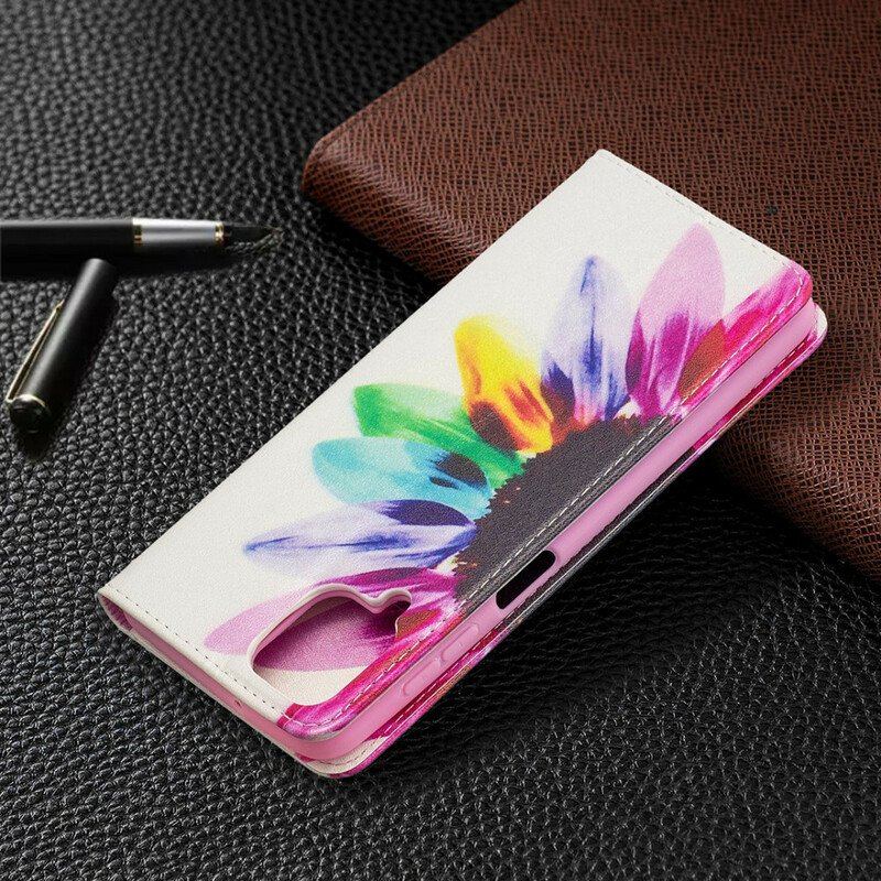 Etui Na Telefon do Samsung Galaxy M12 / A12 Etui Folio Akwarela Kwiat