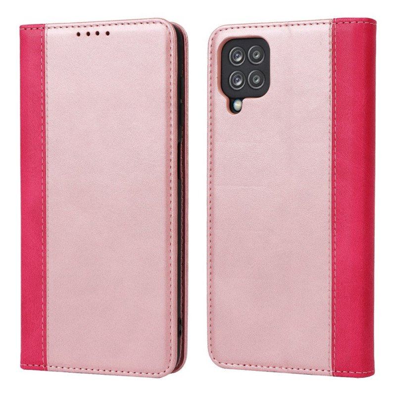 Etui Na Telefon do Samsung Galaxy M12 / A12 Etui Folio Dwukolorowy Skórzany Styl