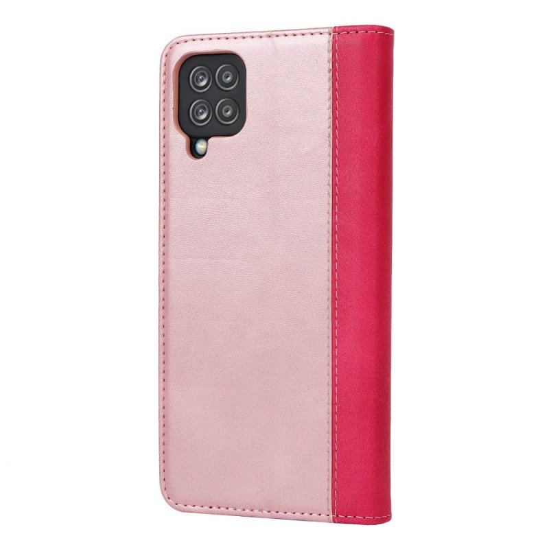 Etui Na Telefon do Samsung Galaxy M12 / A12 Etui Folio Dwukolorowy Skórzany Styl