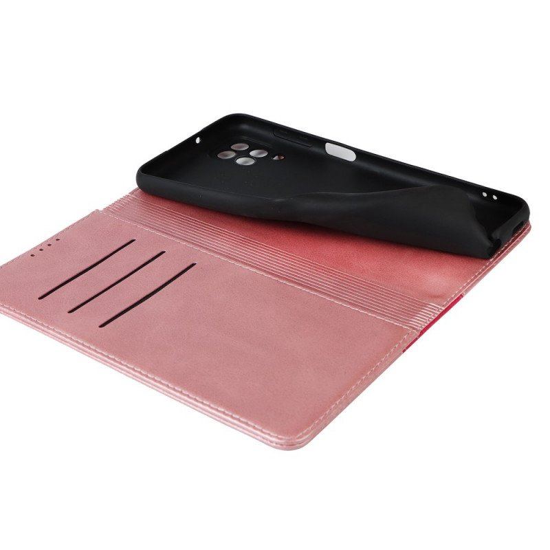 Etui Na Telefon do Samsung Galaxy M12 / A12 Etui Folio Dwukolorowy Skórzany Styl