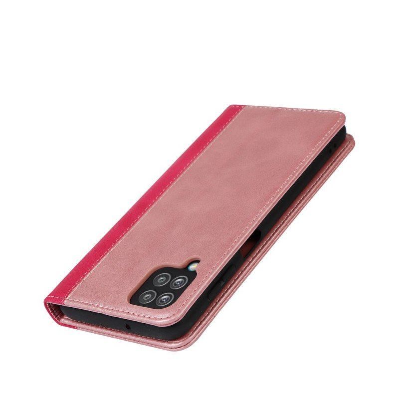 Etui Na Telefon do Samsung Galaxy M12 / A12 Etui Folio Dwukolorowy Skórzany Styl