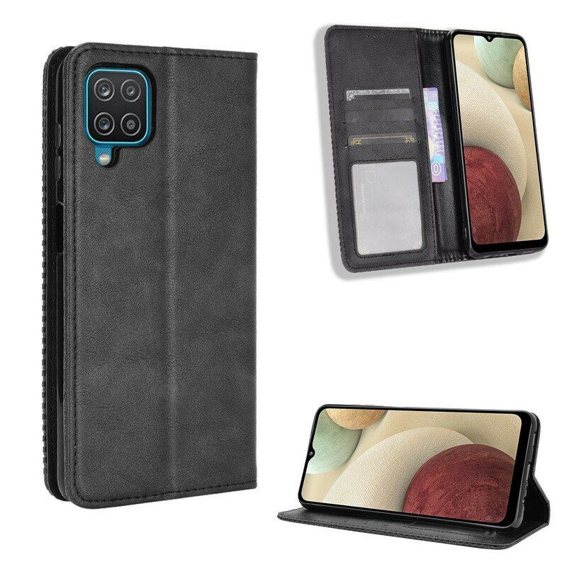 Etui Na Telefon do Samsung Galaxy M12 / A12 Etui Folio Stylizowany Efekt Skóry W Stylu Vintage