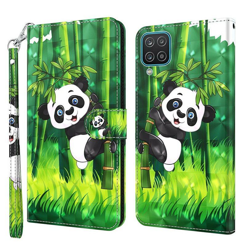 Etui Na Telefon Pokrowce do Samsung Galaxy M12 / A12 Panda I Bambus