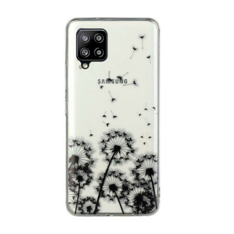 Futerały do Samsung Galaxy M12 / A12 Bezszwowi Czarni Dandelions