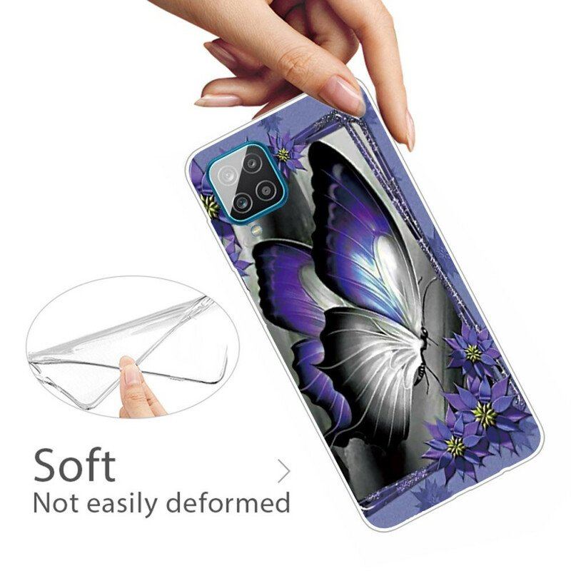 Futerały do Samsung Galaxy M12 / A12 Królewski Motyl