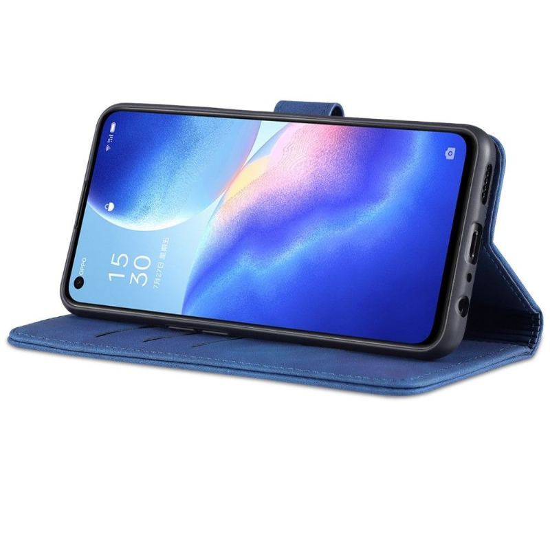 Skórzany Futerał Etui do Oppo Find X3 Lite Anti-fall Etui Folio Azns Folio Etui Etui Na Karty