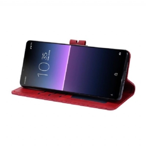 Etui Folio do Sony Xperia 5 III Classic Kociak Ze Skóry