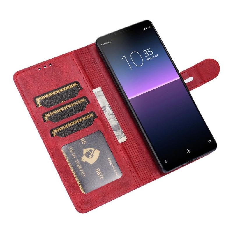 Etui Folio do Sony Xperia 5 III Classic Kociak Ze Skóry