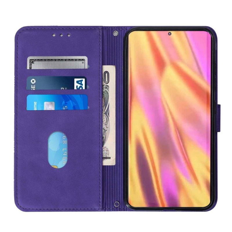 Etui Folio do Sony Xperia 5 III Geometryczny Wzór Z Paskiem