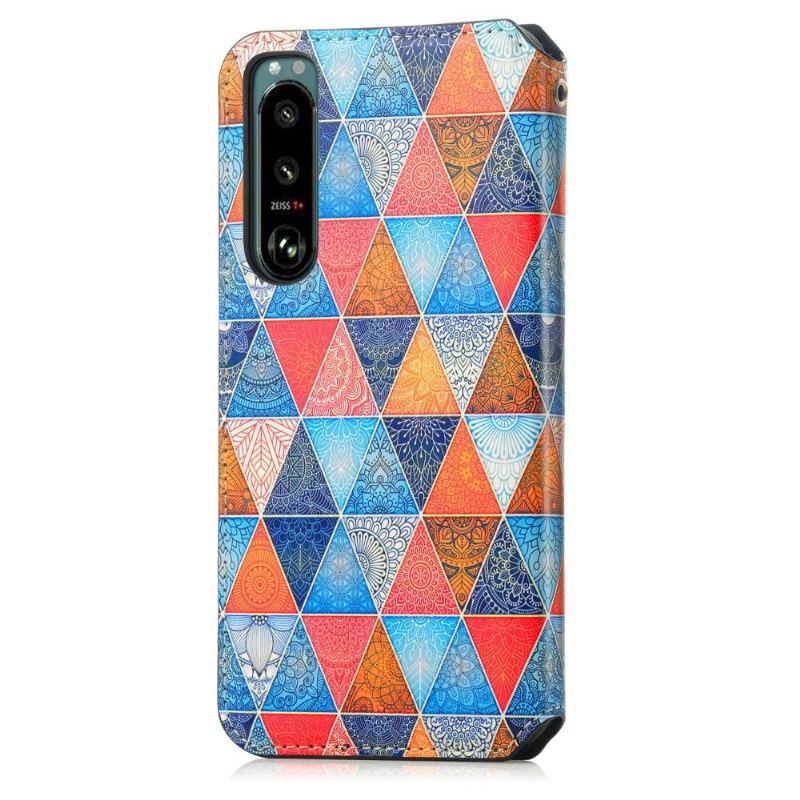 Etui Folio do Sony Xperia 5 III Kalejdoskop Mandala