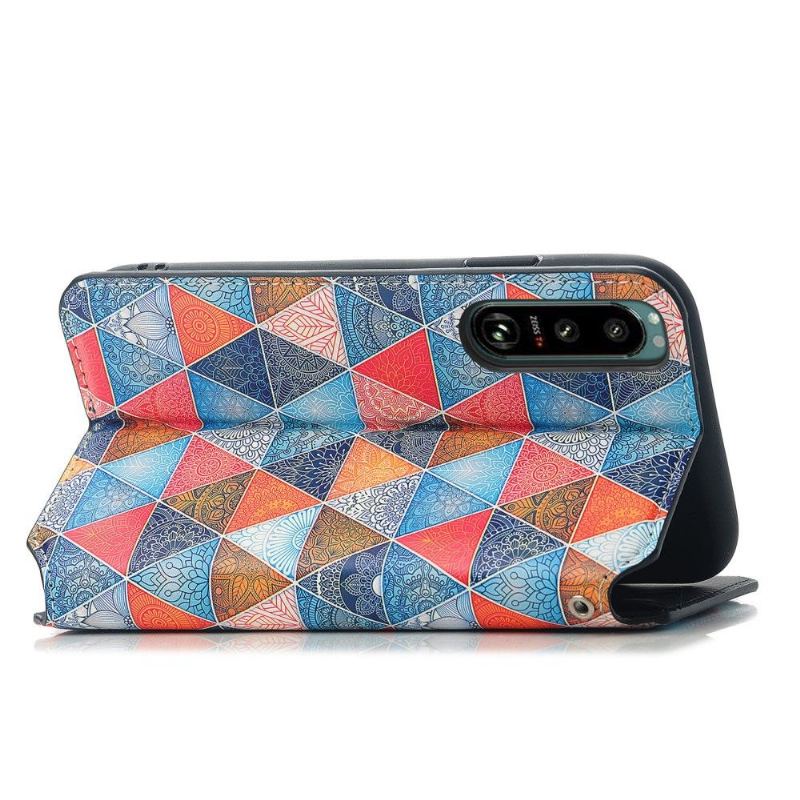 Etui Folio do Sony Xperia 5 III Kalejdoskop Mandala