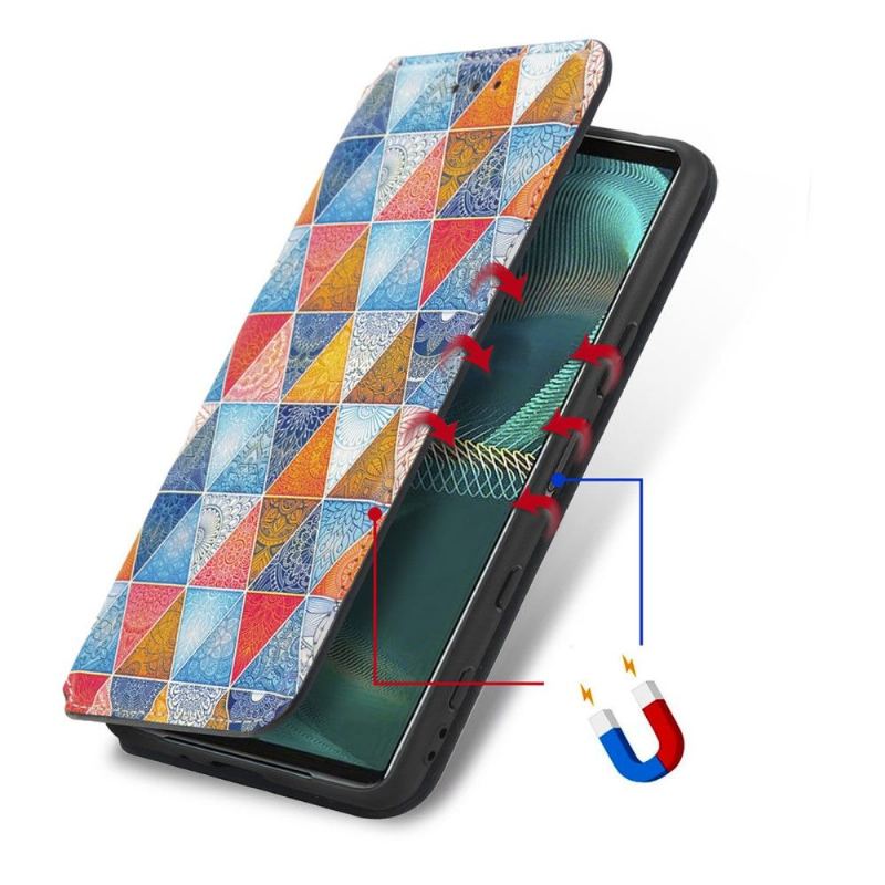 Etui Folio do Sony Xperia 5 III Kalejdoskop Mandala