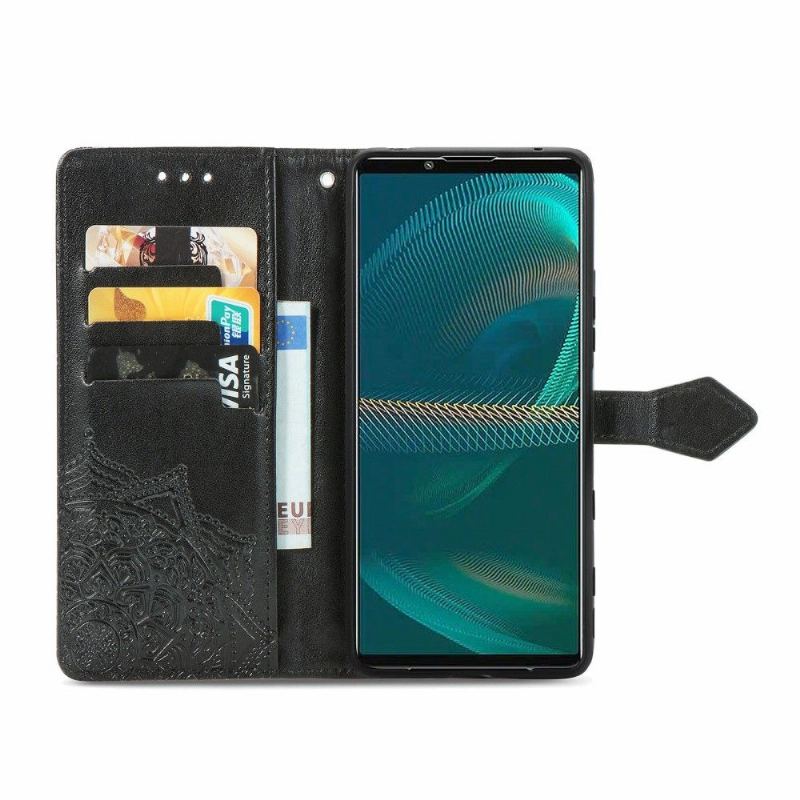 Etui Folio do Sony Xperia 5 III Mandala Posiadacz Karty