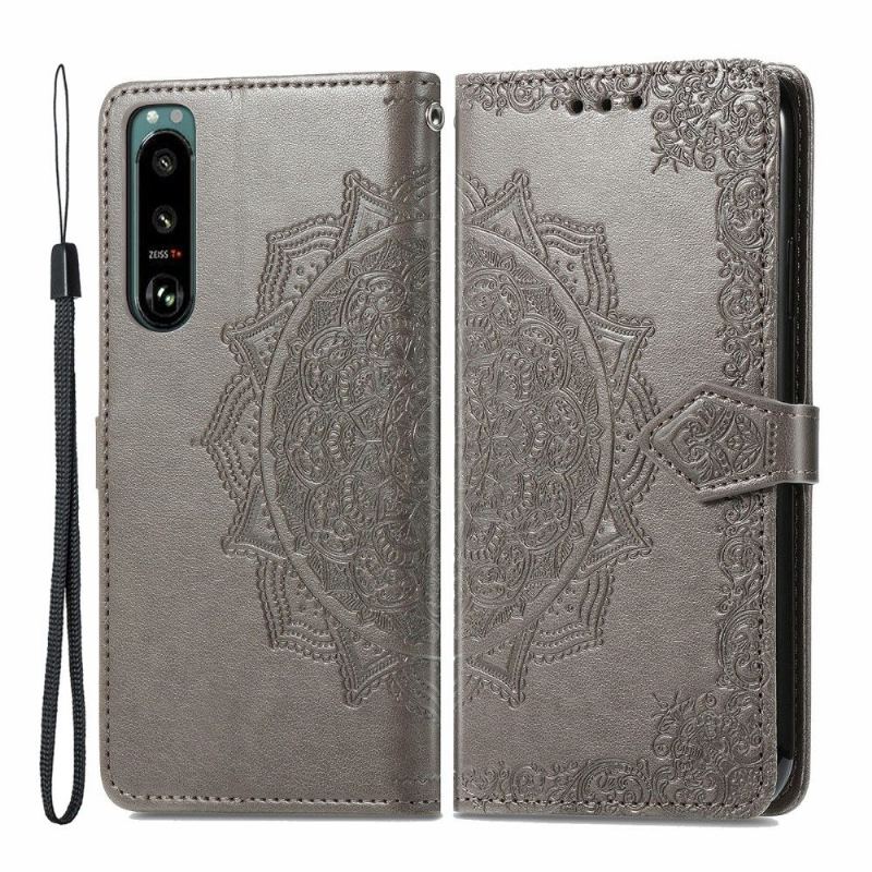 Etui Folio do Sony Xperia 5 III Mandala Posiadacz Karty