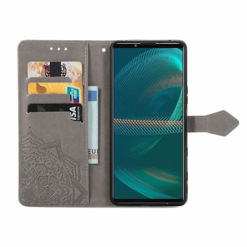 Etui Folio do Sony Xperia 5 III Mandala Posiadacz Karty