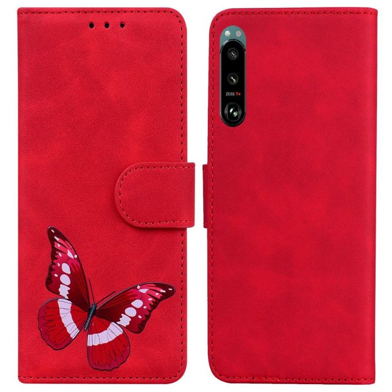 Etui Na Telefon Pokrowce do Sony Xperia 5 III Biznes Etui Ochronne Kolorowa Ochrona Motyla