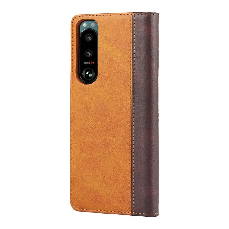 Obudowa Etui Na Telefon do Sony Xperia 5 III Etui Folio Bicolor Posiadacz Karty Klapki