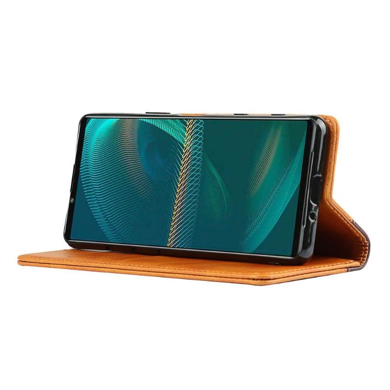 Obudowa Etui Na Telefon do Sony Xperia 5 III Etui Folio Bicolor Posiadacz Karty Klapki