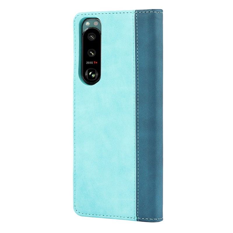 Obudowa Etui Na Telefon do Sony Xperia 5 III Etui Folio Bicolor Posiadacz Karty Klapki