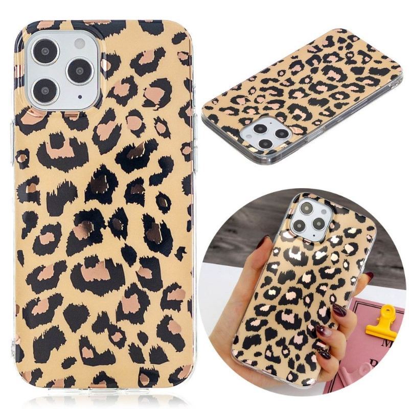 Etui do iPhone 12 / 12 Pro Elastyczny Lampart