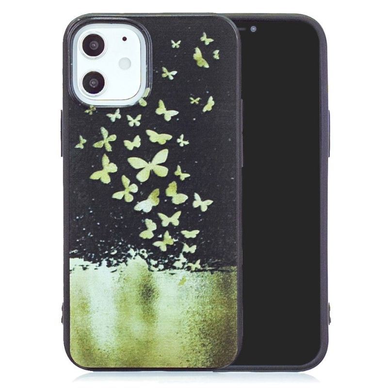 Etui do iPhone 12 / 12 Pro Złote Motyle