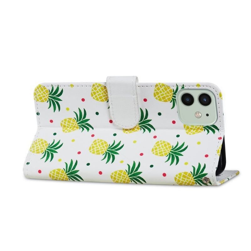 Etui Folio do iPhone 12 / 12 Pro Classic Ananas