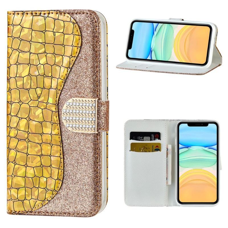 Etui Folio do iPhone 12 / 12 Pro Luksusowy Efekt Krokodyla