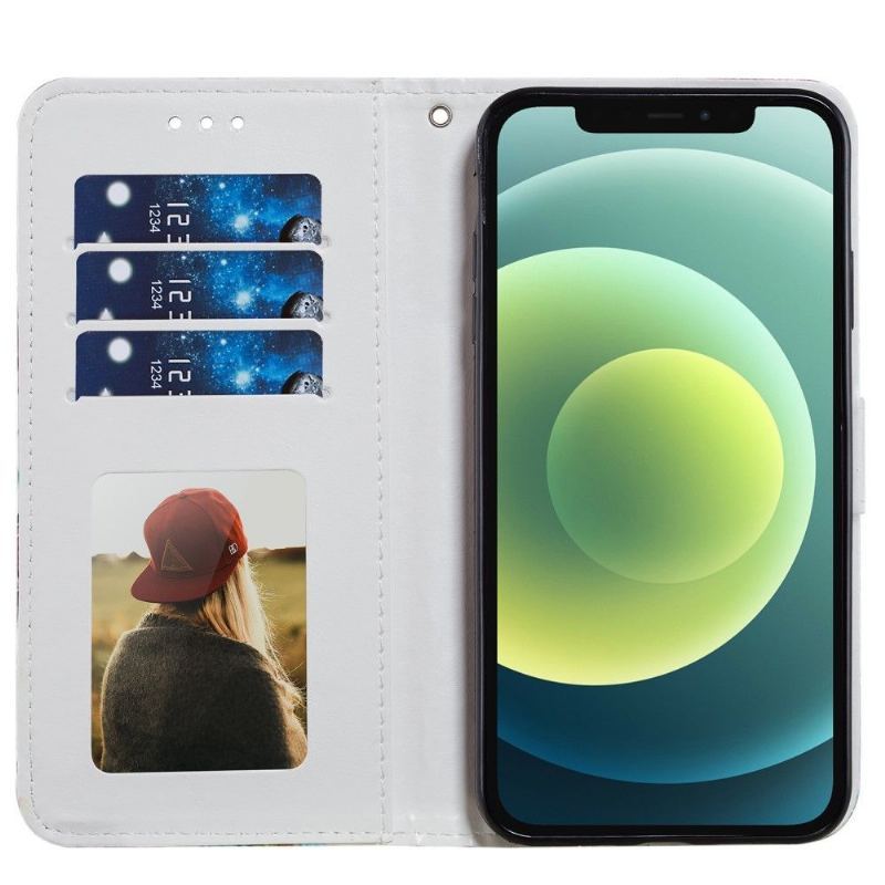 Etui Folio do iPhone 12 / 12 Pro Obrzeża Kolorowy Łapacz Snów