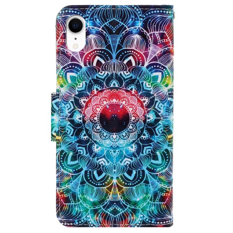 Etui Folio do iPhone XR Classic Kolorowa Mandala