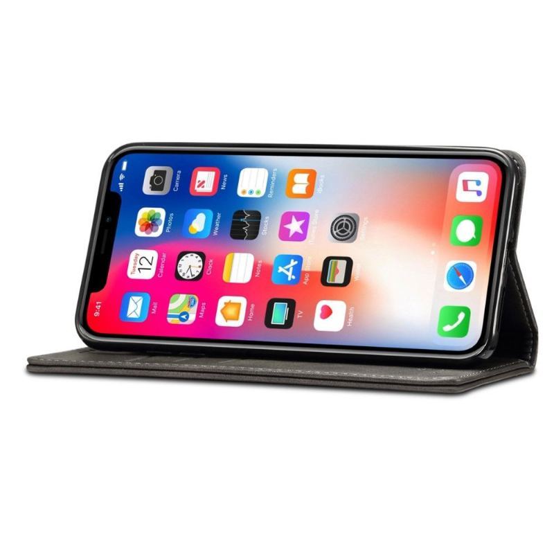 Etui Folio do iPhone XR Classic Skórzany Futerał Flip Style Skóra