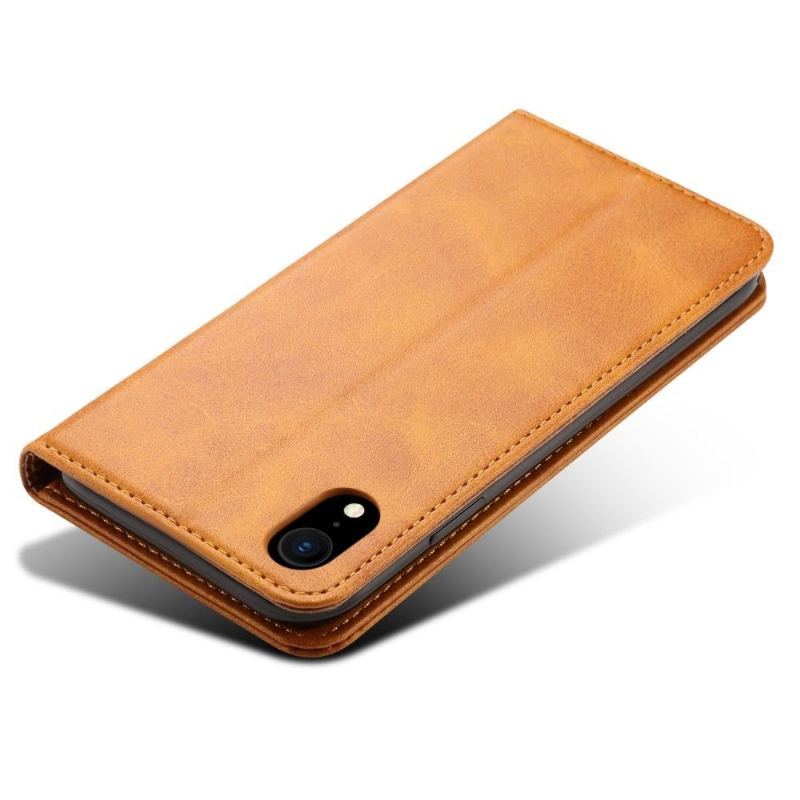 Etui Folio do iPhone XR Classic Skórzany Futerał Flip Style Skóra