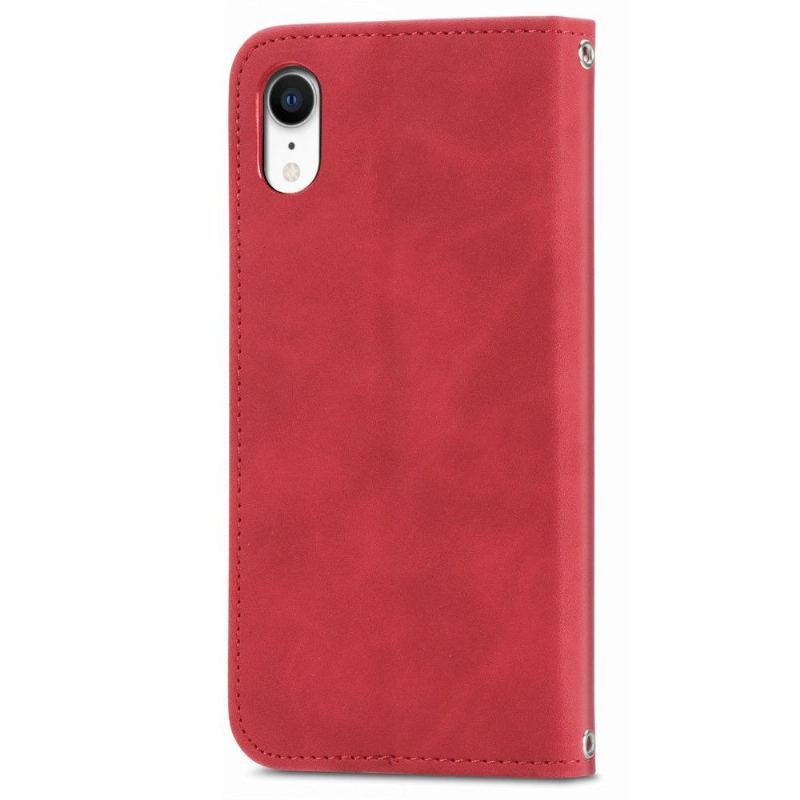 Etui Folio do iPhone XR Obrzeża Biznes Retro