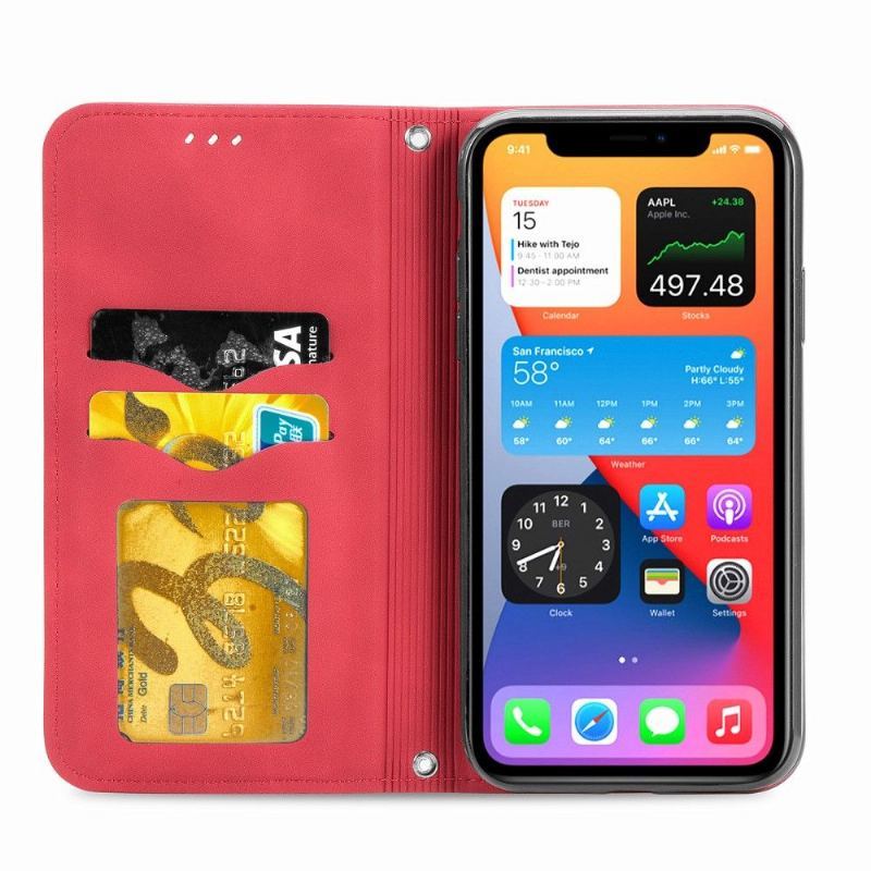 Etui Folio do iPhone XR Obrzeża Biznes Retro