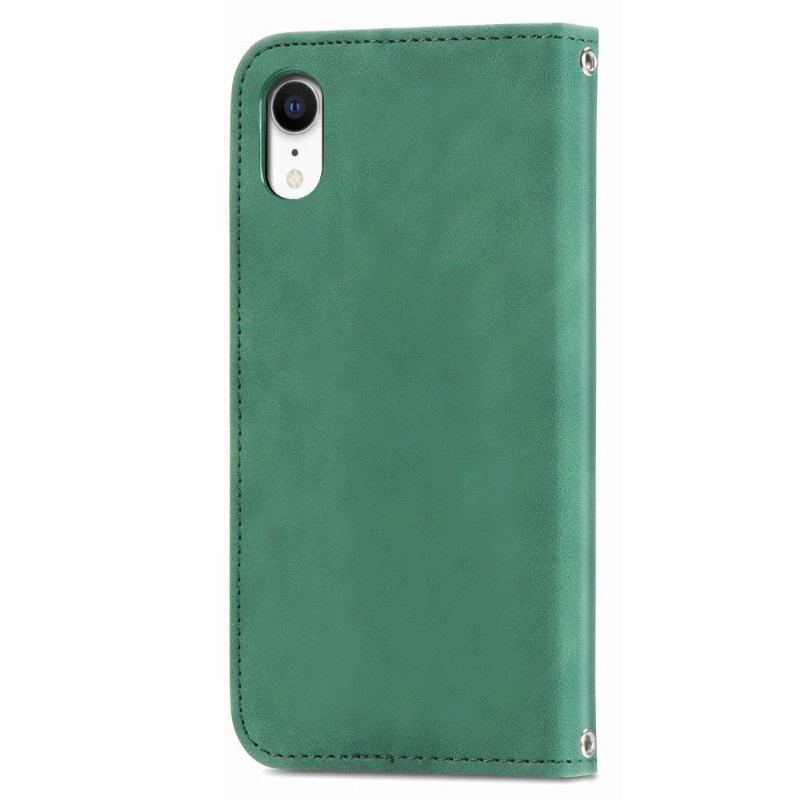 Etui Folio do iPhone XR Obrzeża Biznes Retro