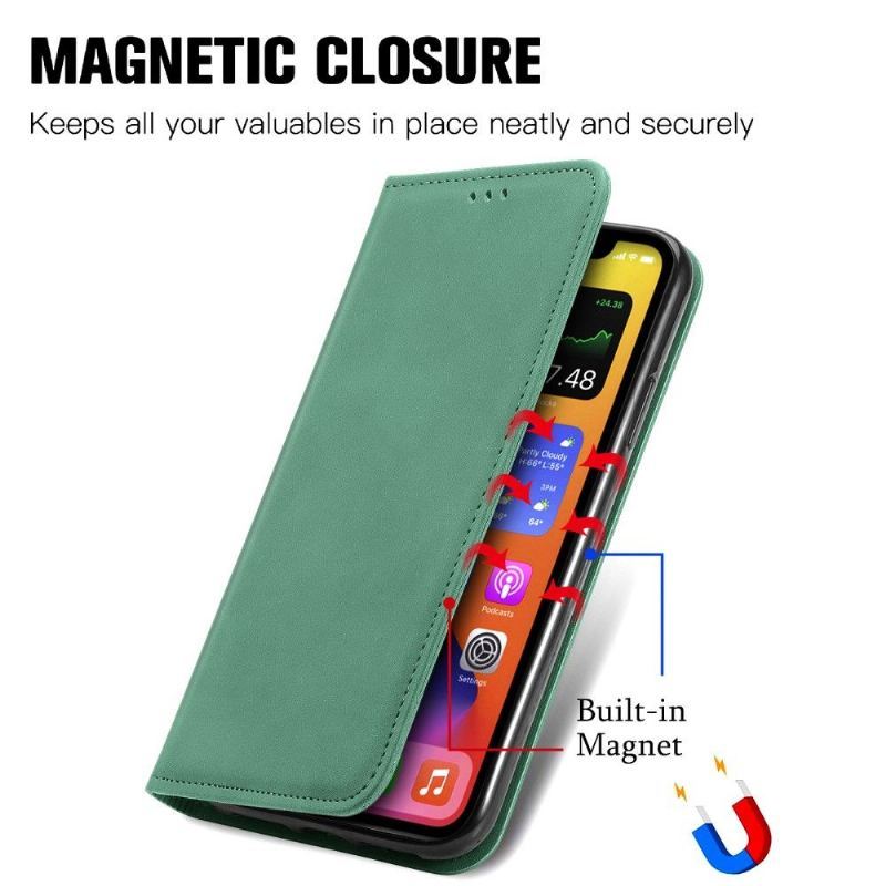 Etui Folio do iPhone XR Obrzeża Biznes Retro