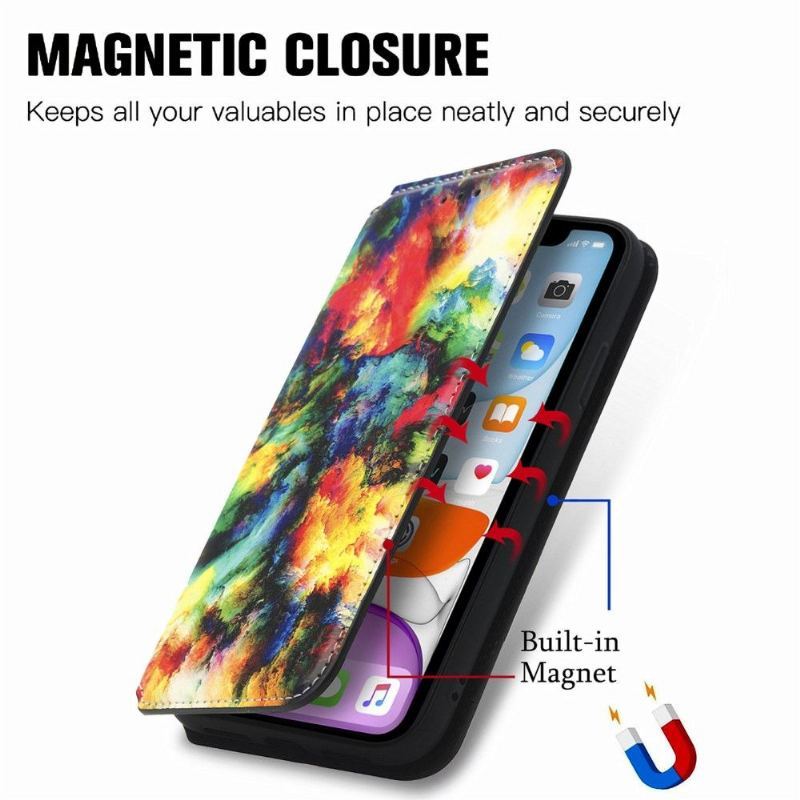 Etui Folio do iPhone XR Opalizująca Chmura