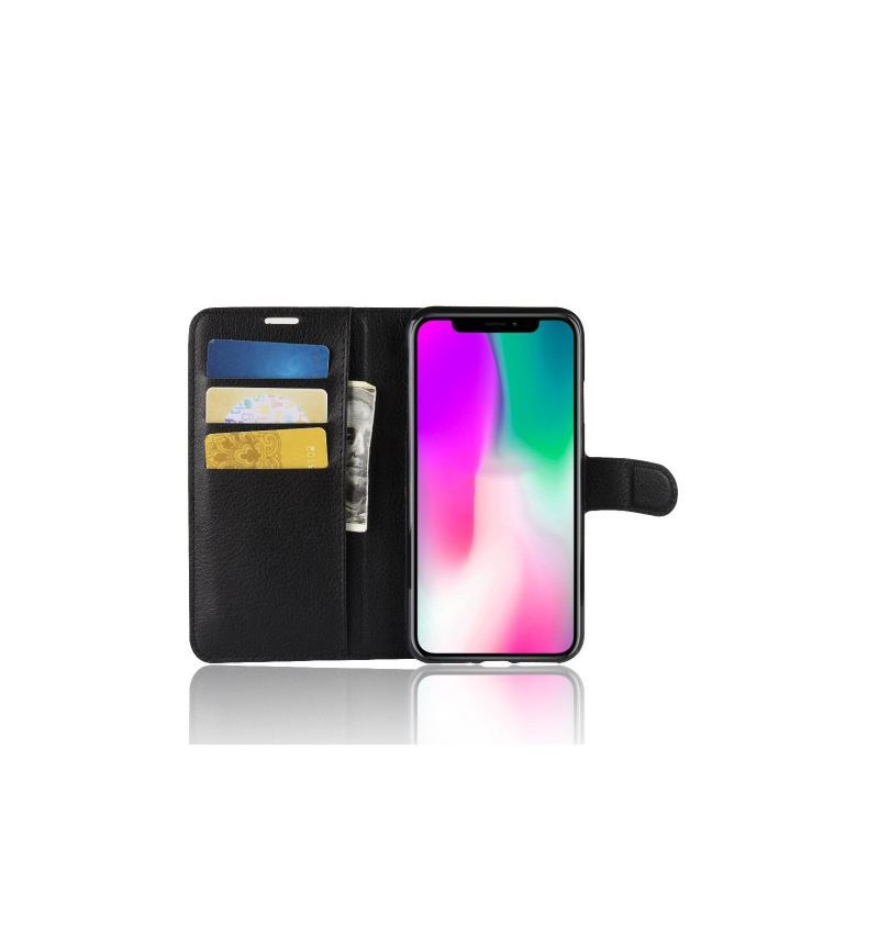 Etui Folio do iPhone XR Skórzane Etui Na Karty W Stylu