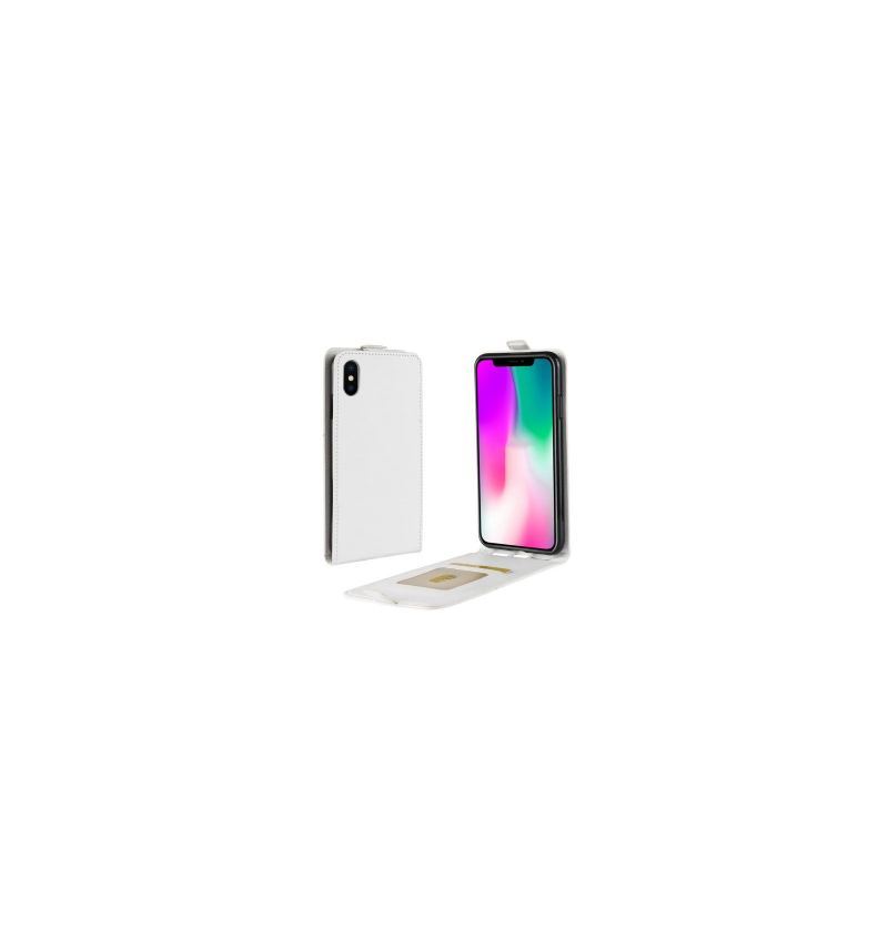 Etui Folio do iPhone XR Skórzany Futerał Ze Sztucznej Skóry W Pionie