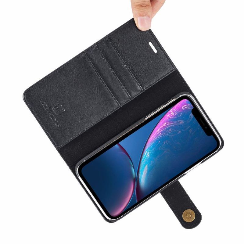 Etui Skórzany Futerał do iPhone XR Etui Ochronne 2w1 Odłączany