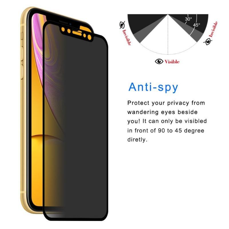 iPhone Xr - Szkło Hartowane I Filtr Prywatyzujący