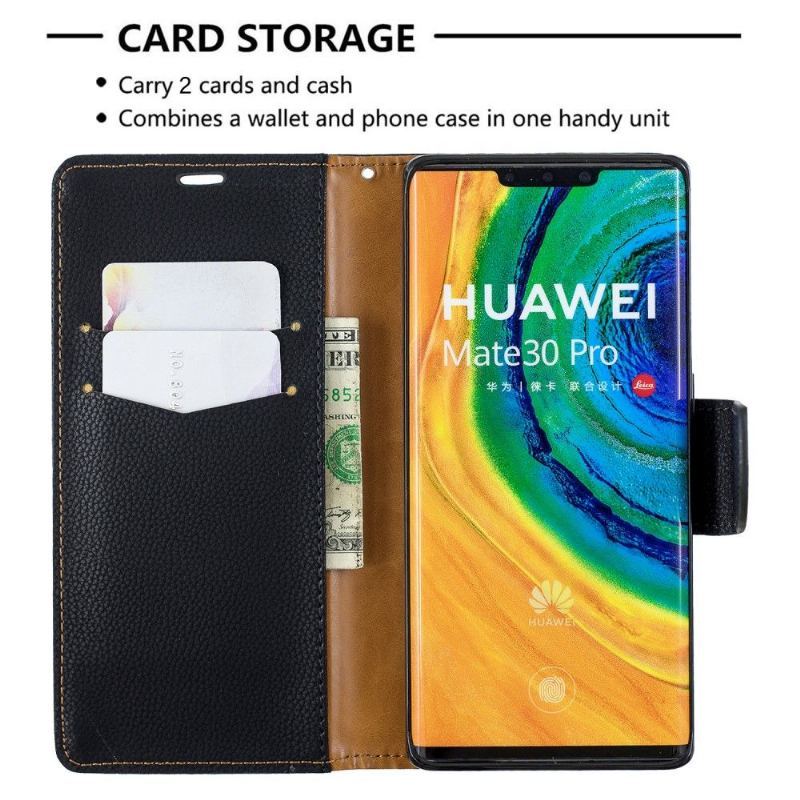 Etui Folio do Huawei Mate 30 Pro Classic Efekt Skóry Ziarnistej