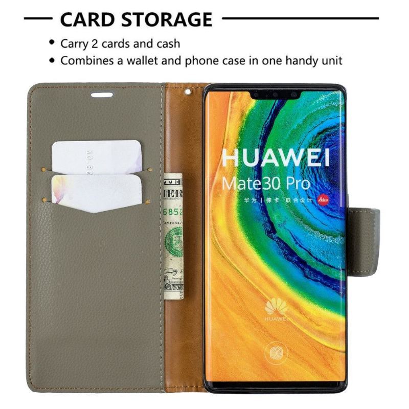 Etui Folio do Huawei Mate 30 Pro Classic Efekt Skóry Ziarnistej