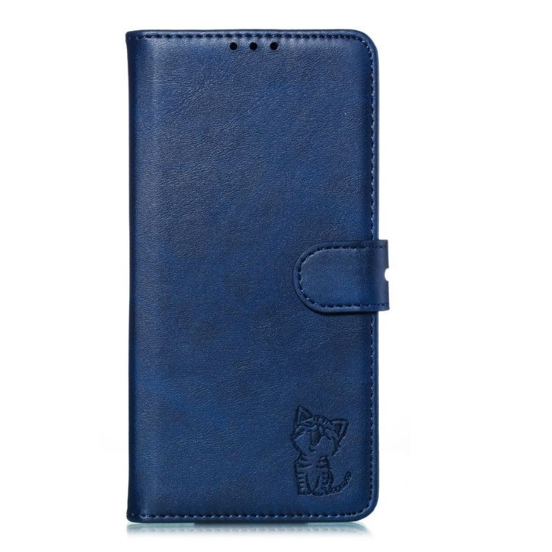 Etui Folio do Huawei Mate 30 Pro Matowa Skóra Kociak