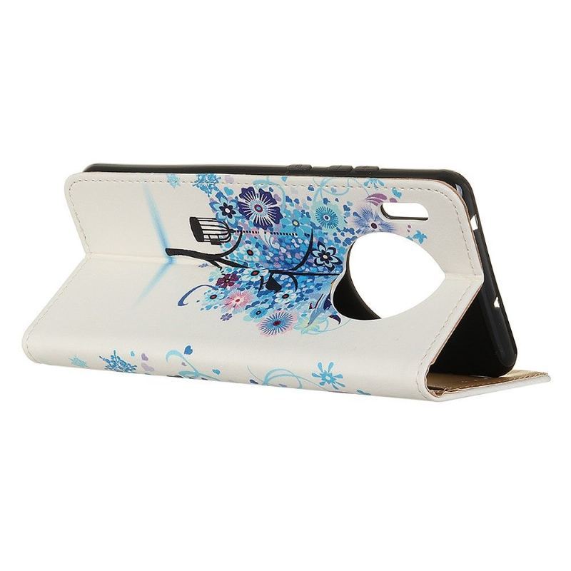 Etui Folio do Huawei Mate 30 Pro Niebieskie Drzewo