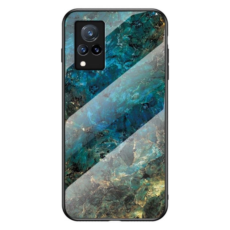 Etui do Vivo V21 5G Classic Ocean Marble Szkło Powrót